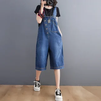 Loose Suspender Jeans Overall
