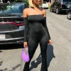 Off Shoulder Long Sleeve Overall - Image 5