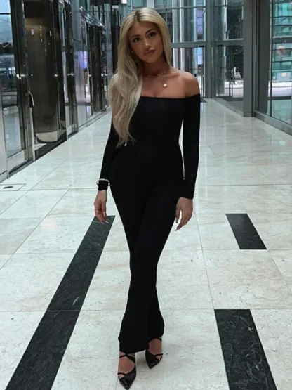 Off Shoulder Long Sleeve Overall - Image 6