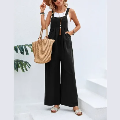 Summer Loose Wide Leg Jumpsuit - Image 3