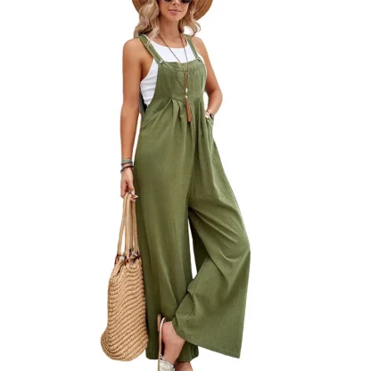 Summer Loose Wide Leg Jumpsuit - Image 4