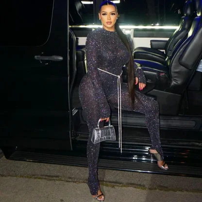 Sexy Bodycon Hooded Overall - Image 3