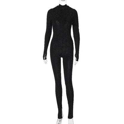 Sexy Bodycon Hooded Overall - Image 4