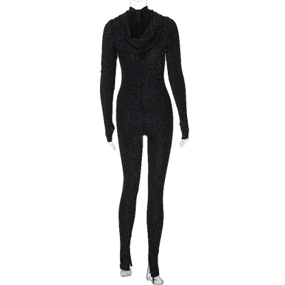 Sexy Bodycon Hooded Overall - Image 5