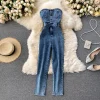 Sexy Strapless Jeans Overall