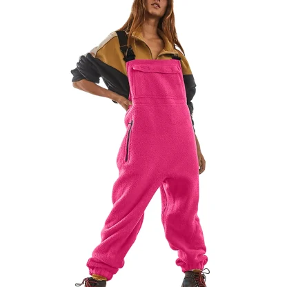 Warm Winter Fleece Bib Overall - Image 3