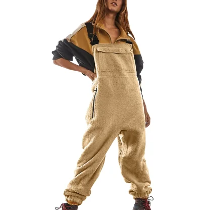 Warm Winter Fleece Bib Overall - Image 5