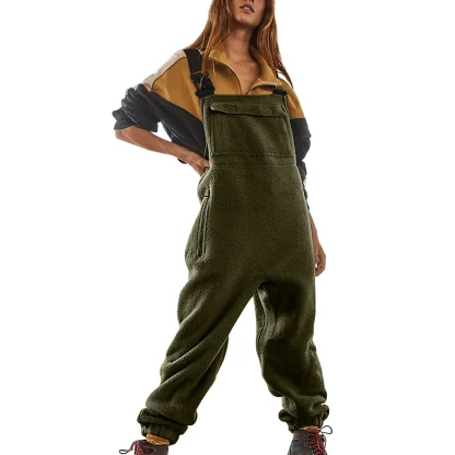 Warm Winter Fleece Bib Overall - Image 6