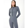 Zipper O Neck Sporty Overalls - Image 4
