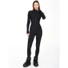 Zipper O Neck Sporty Overalls - Image 3