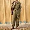 Military Style Khaki Overall - Image 2