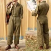 Military Style Khaki Overall - Image 6
