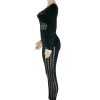 Black Hollow Out Overalls - Image 6