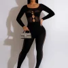 Black Hollow Out Overalls - Image 4